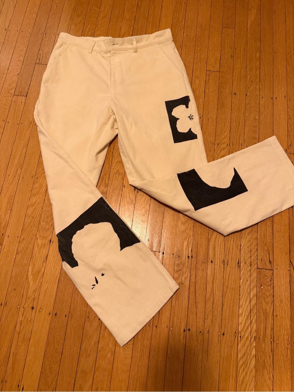 Men's Cream Corduroy Pants